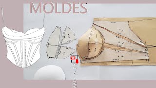 MOLDES BUSTIER CORSET -OFF-THE-SHOULDER CORSET TOP PDF PATTERN