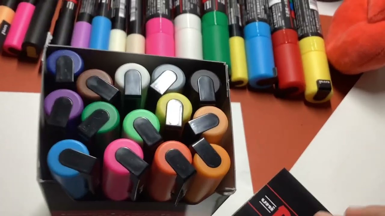Activating some of my new posca pens! (Asmr) 