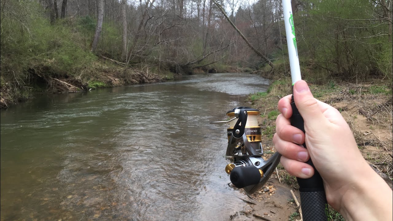 Bass Fishing a Beautiful Creek and Spillway in North Georgia - YouTube