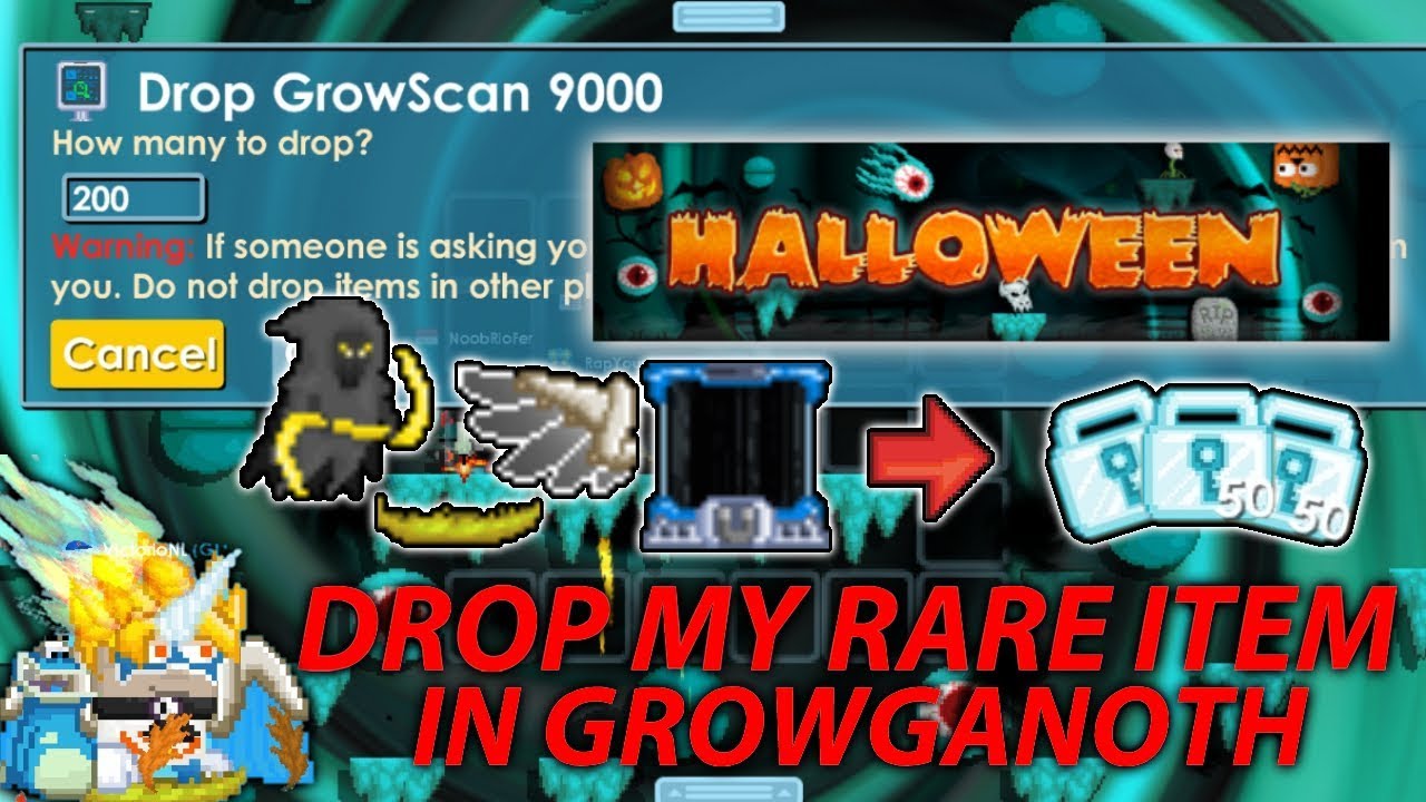 DROP ALOT RARE ITEM IN GROWGANOTH!! 😱🔥!! | HALLOWEEN 2018 ...