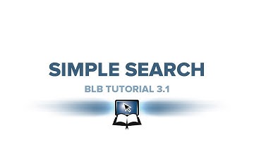 BLB Tutorial 3.1 - Simple Search