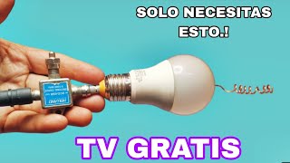 TRANSFORMA UN FOCO led VIEJO EN UNA PODEROSA ANTENA HD.  máximo poder. 📺