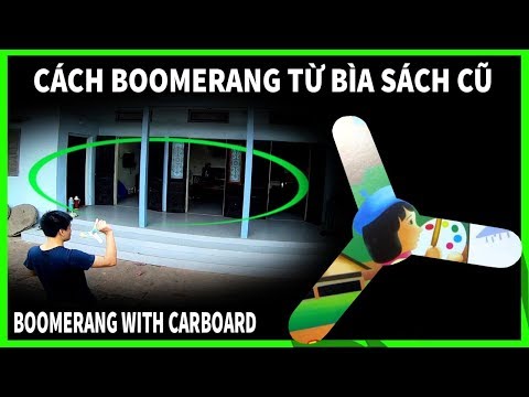 Cách làm boomerang từ bìa sách cũ đơn giản | how to make boomerang with cardboard | PHUC ORIGAMI