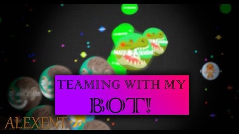 Agar.io|Teaming With myself?(Epic Tricksplit with bot!)