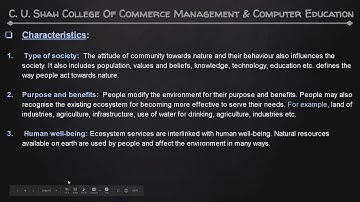 B.B.A SEM-1 ENVIRONMENTAL SCIENCE  U1 PART VIII  BY PROF. BHARTI PARMAR