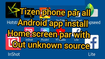 How to install android app in tizen phone  home screen one click.