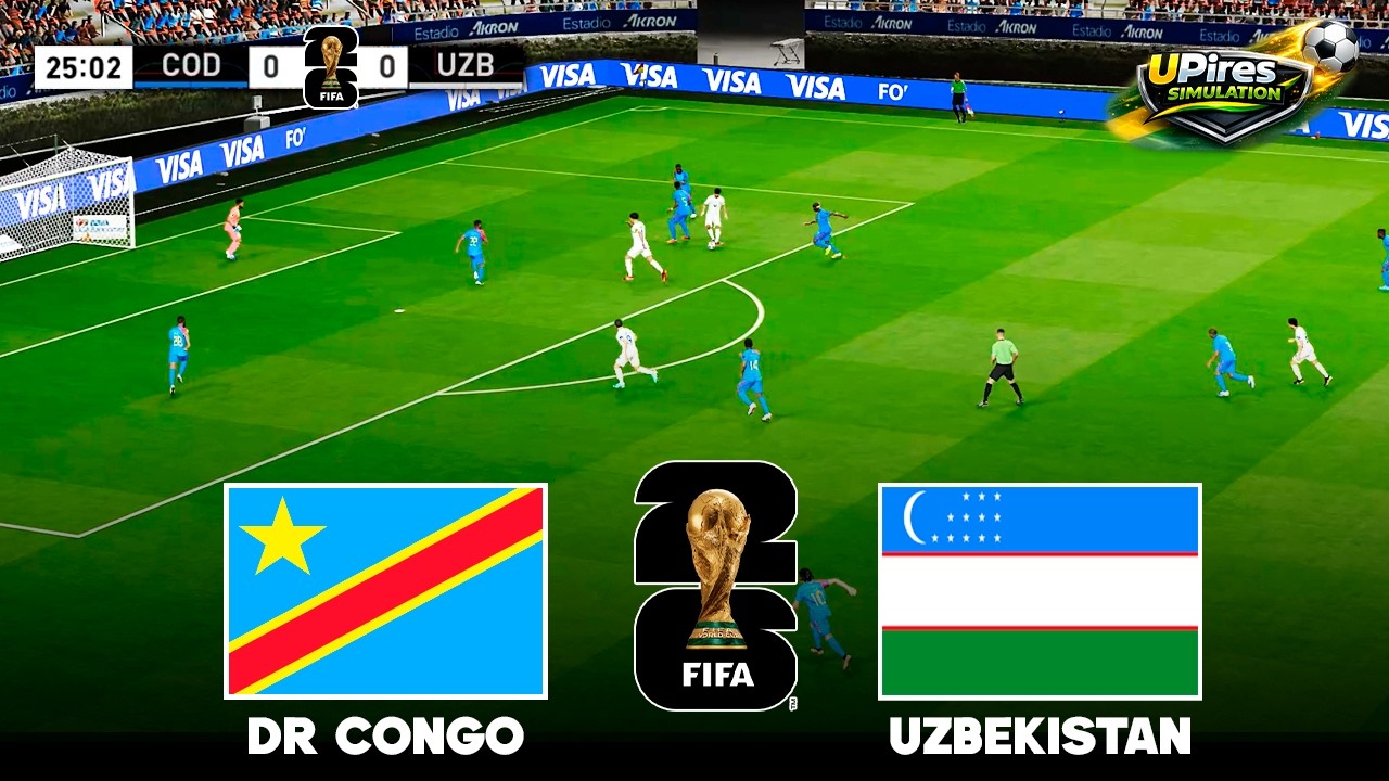 DR CONGO vs UZBEKISTAN | FIFA World Cup 2026 Group Stage | Full Match All Goals | Simulation PES21