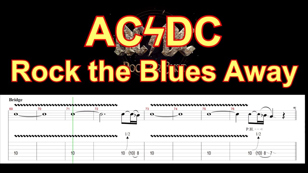 AC/DC - Rock the Blues Away (guitar solo | FULL TAB in description