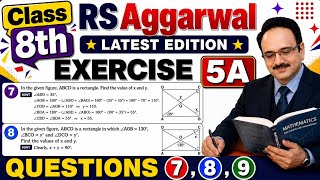 R S Aggarwal Class 8 Maths | Ex 5A Q 7,8,9 | Chapter 5 Quadrilaterals l LNG Maths 8