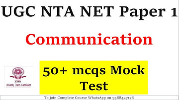 UGC NTA NET Paper 1 2022 || Communication||  50+ mcqs Mock Test