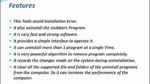 Uninstall Program from Windows 7