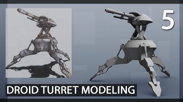 Autodesk Maya 2014 Tutorial - Droid Turret Modeling Part 5