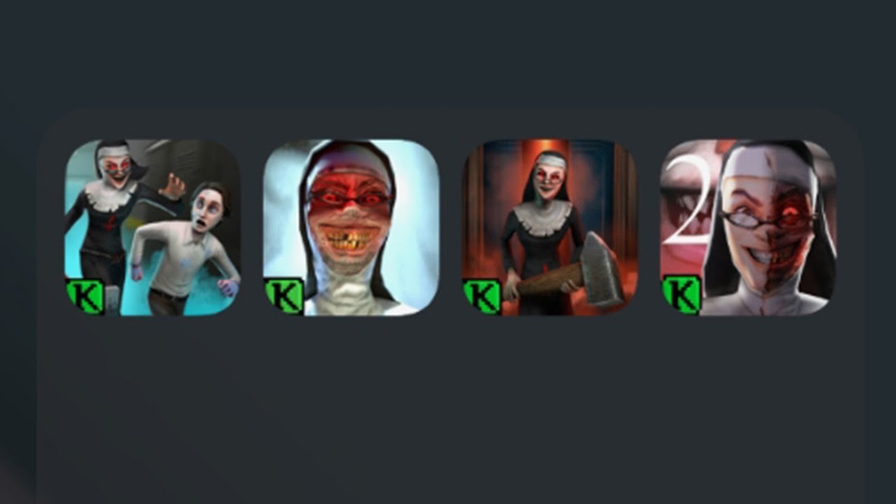 Evil Nun Rush + Evil Nun Horror at School + Evil Nun Maze + Evil Nun 2 Origins