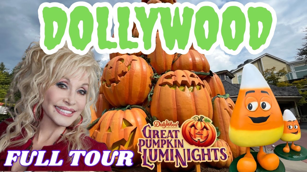ПОЛНЫЙ ТУР по парку развлечений «Долливуд» | Сентябрь 2025 г. ~ Яркие тыквенные вечеринки, бабушк...