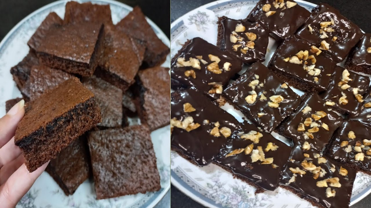 delicious chocolate brownie 😋chocolate walnut brownievery easy