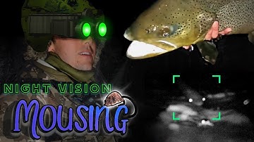NIGHT VISION MOUSING for Big Brown Trout (fishing tips)