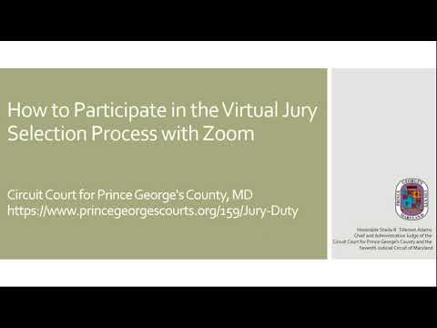 How to Participate in the Virtual Jury Process with Zoom