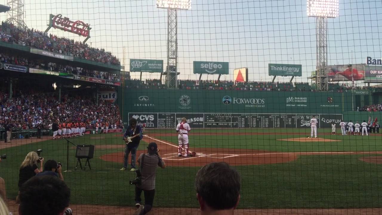 Jon Butcher Electric Guitar National Anthem at Fenway Park 7/20/2016