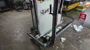 Máy cắt chữ xốp tự động cnc dùng tủ điều khiển cảm ứng chạy độc lập ,0919602486