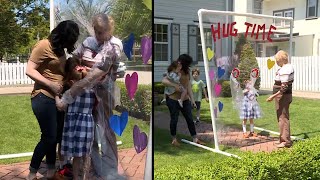 Family Invents Ingenious Way to Safely Hug Great-Grandma