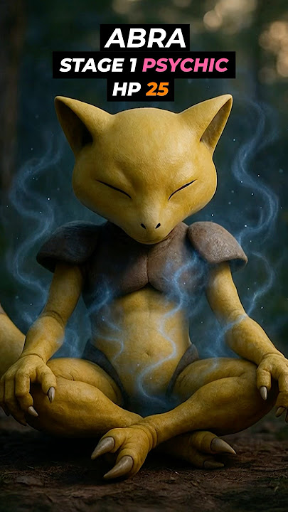Pokémon Evolutions: Abra evolving into Alakazam