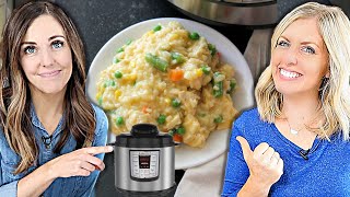 FAST Instant Pot Cheesy Chicken and Rice  Dump and Go Recipe!