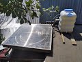 Самодельный солнечный коллектор с бойлером, для горячего водоснабжения дома.