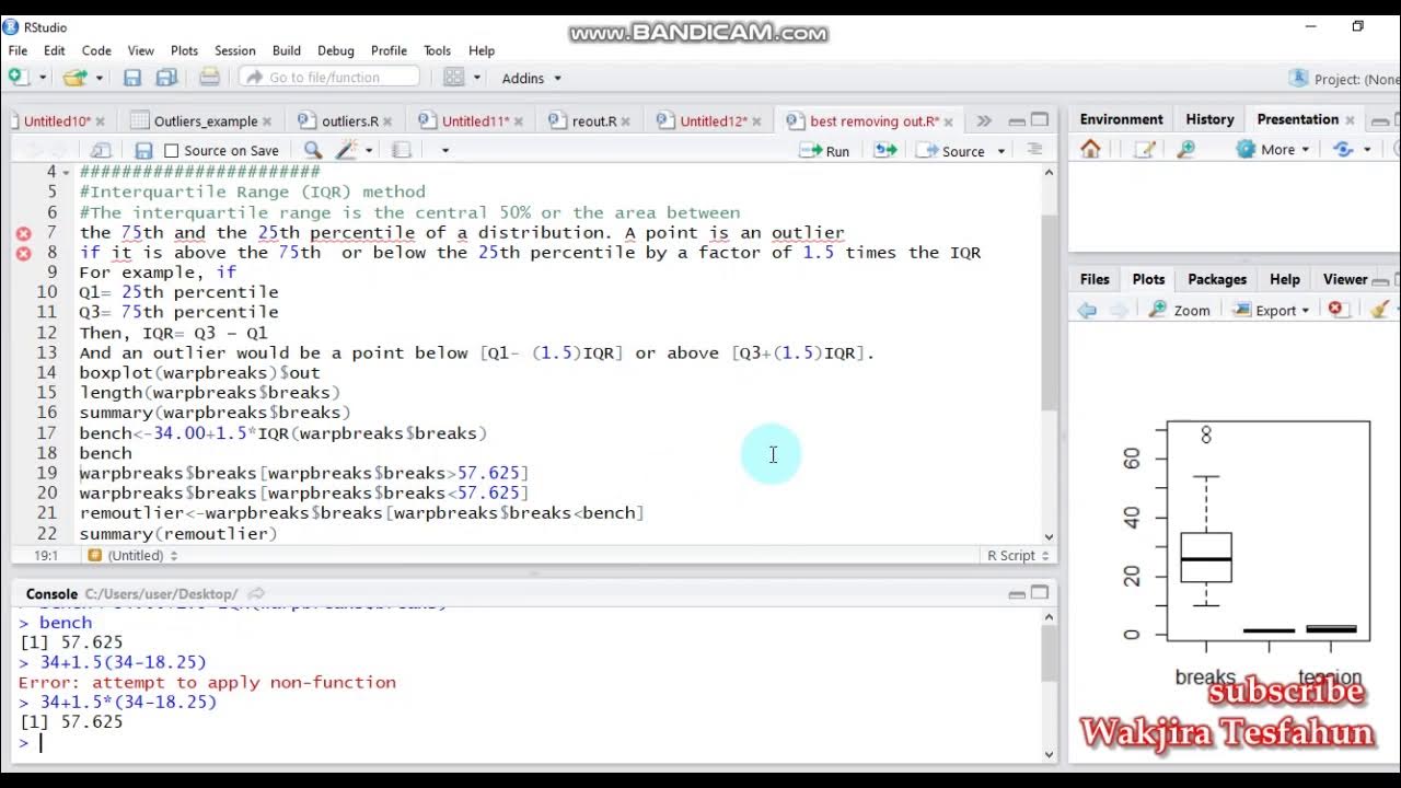 Removing outliers Using IQR Method in R Studio - YouTube