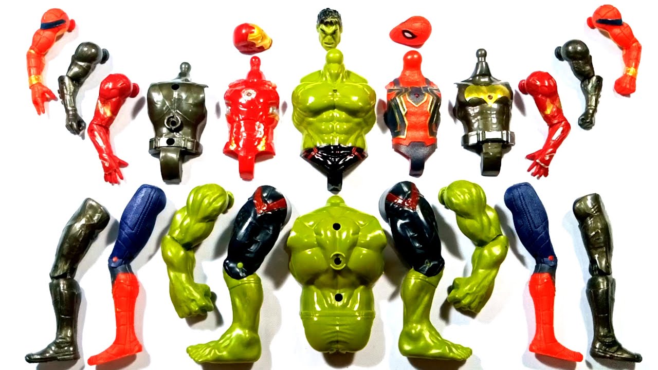 Hulk smash Batman iron-man Spider-Man assemble toys video 