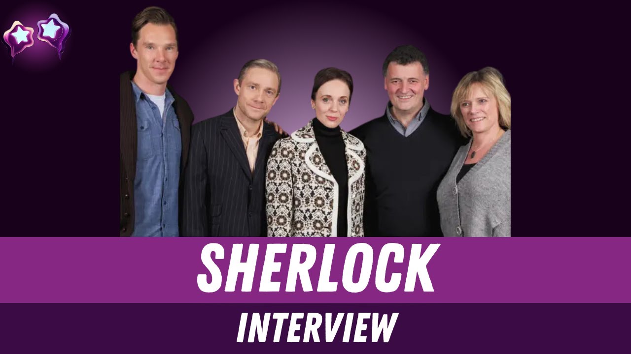 Sherlock BBC TV Cast Interview: Benedict Cumberbatch, Martin Freeman, Amanda Abbington Steven Moffat