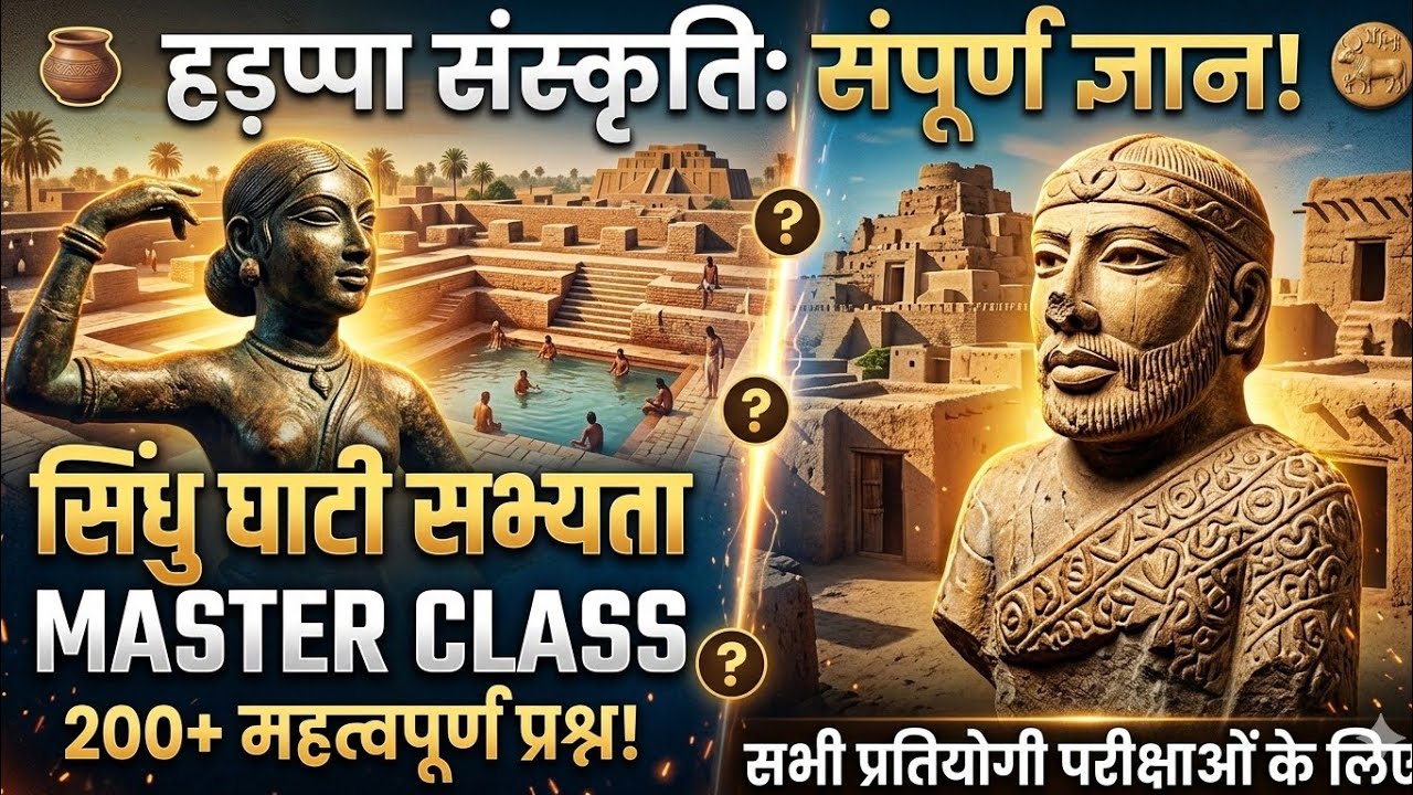 सिंधु घाटी सभ्यता (Harappan Culture) Master Class | 200+ Most Important Questions for All Exams