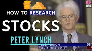 Peter Lynch on How to Research Stocks? | National Press Club 1994【C:P.L Ep.27】