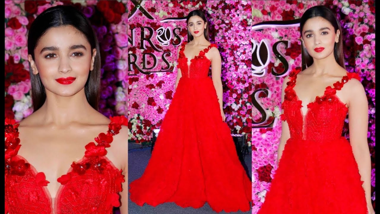 Red Alia Bhatt inspired Party Wear Saree - Dress me Royal