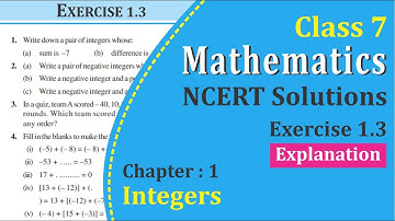 NCERT Solutions for Class 7 Maths Exercise 1.3