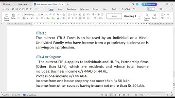 ITR 7th Question solution/ Question Paper 2024 solution.  B.com 6th sem RCU /NEP.