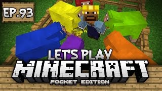 Survival Let's Play Ep. 93 - COLORED SHEEP FARM EMPIRE!!! - Minecraft PE (Pocket Edition)