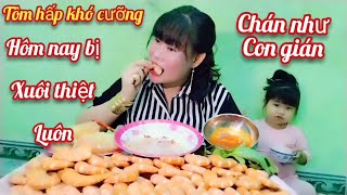 Ăn tôm hấp, ăn tôm hấp nước dừa một mâm siêu to khổng lồ ngon quên lối về.Tr.Ng.Nh.H& family