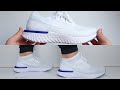Nike epic react flyknit triple white  on feet  unboxing