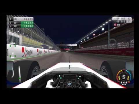www.thesportsgamer.com Full race at the Marina Bay Street Circuit for F1 2009 on the Nintendo Wii.