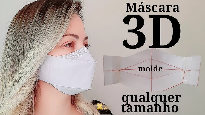 Máscara 3D com elástico regulável: Molde com Medidas como faço, trabalhos  manuais passo a passo, técnicas de criatividade, coisas legais para fazer,  Jogos, Blo…