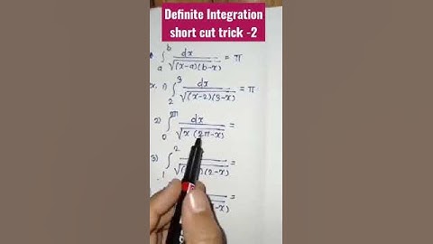 Definite Integration short Trick-2 NDA/JEE/MH-CET/MCQ#ytshorts#youtube shorts