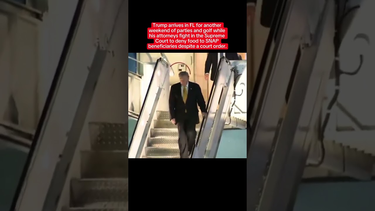 Trump ARRIVES in Florida to GOLF AND PARTY While He Tries to Starve Americans