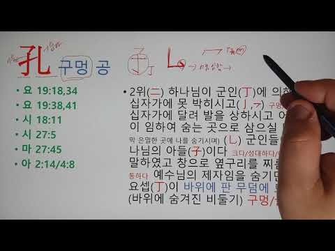 구멍 공(孔) 성경한자