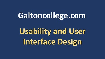 Usability and User Interface Design