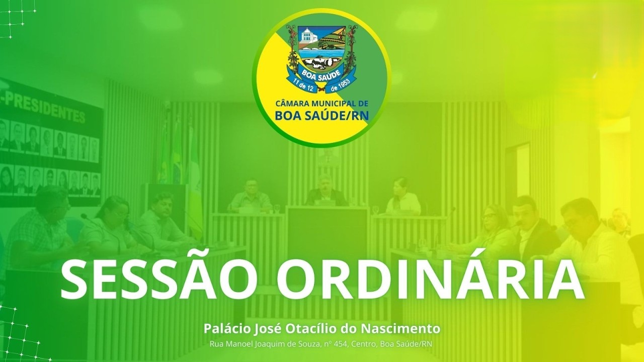 1ª SESSÃO ORDINÁRIA DO 1º PERÍODO DE 2026.