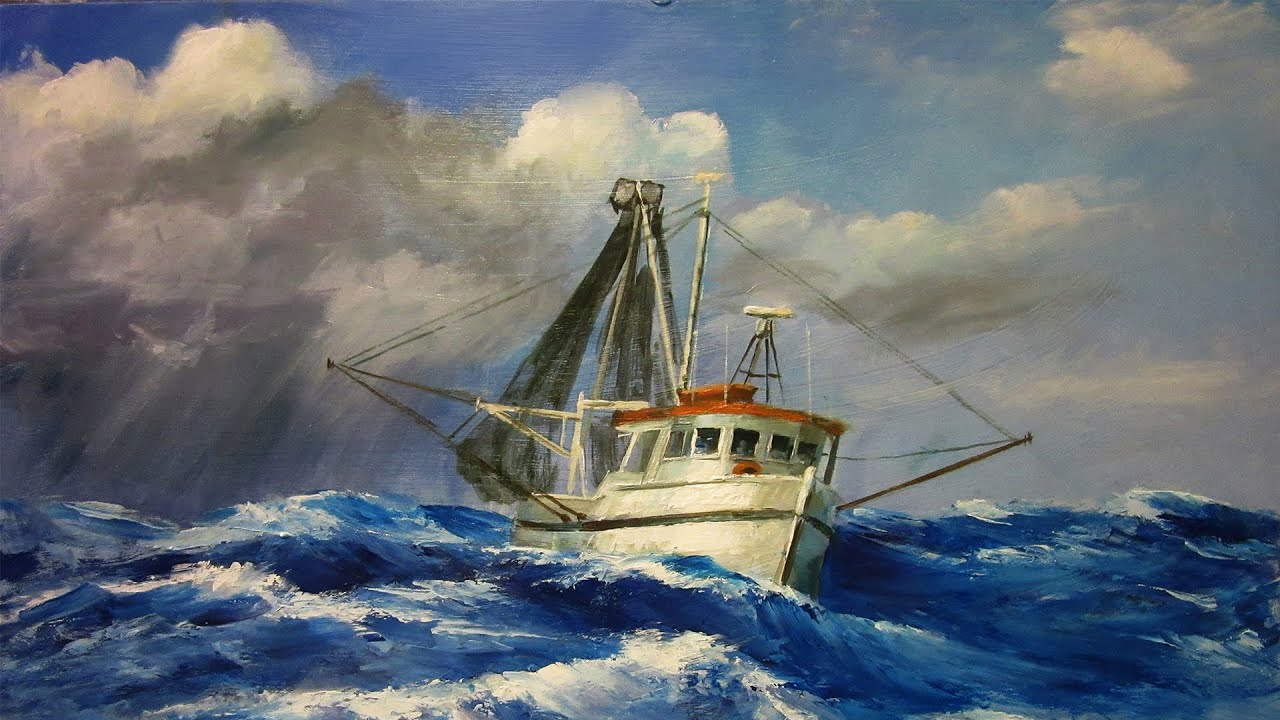Seascape Painting Techniques Racing For Home Acrylic Ship Painting