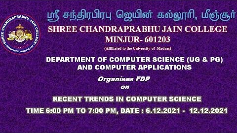Faculty Development Programme on DATA MINING WITH MACHINE LEARNING by Dr. P. KRISHNAMOORTHY