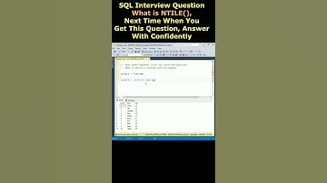 sql interview questions Explain Ntile in sql server #sqlinterviewquestionsandanswers