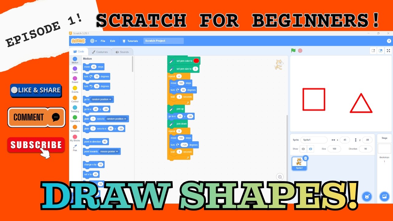 Scratch for Biginners#public #education#scratch#video#computer  #learning#codingtutorial#tutorial