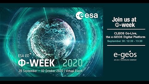 e-GEOS - PHIWEEK 2020